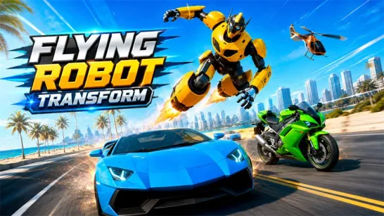 Play Flying Robot Transform Car game