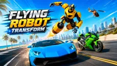 Flying Robot Transform Car